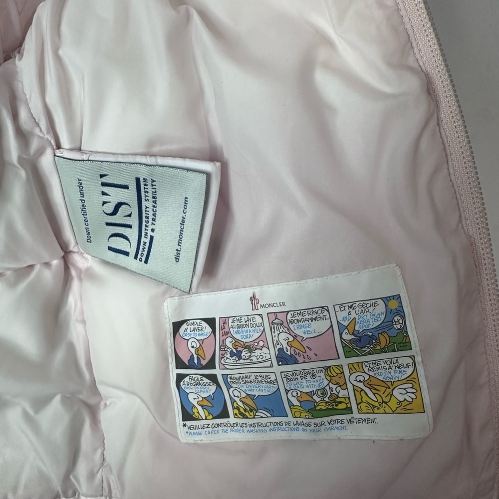 Toddler Moncler Pink Puffer Jacket Sz. 2T - Picture 8 of 13